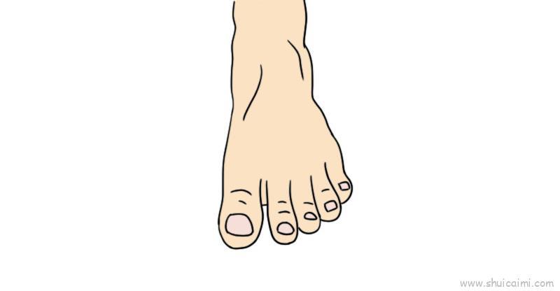 脚趾儿童画怎么画 脚趾简笔画顺序