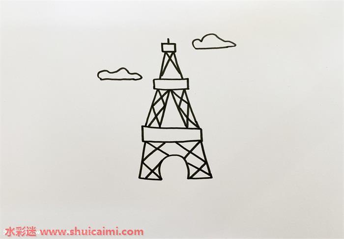 巴黎铁塔怎么画 巴黎铁塔简笔画彩色