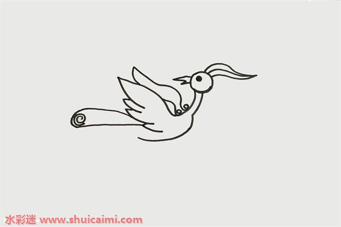 凤凰怎么画 凤凰简笔画步骤