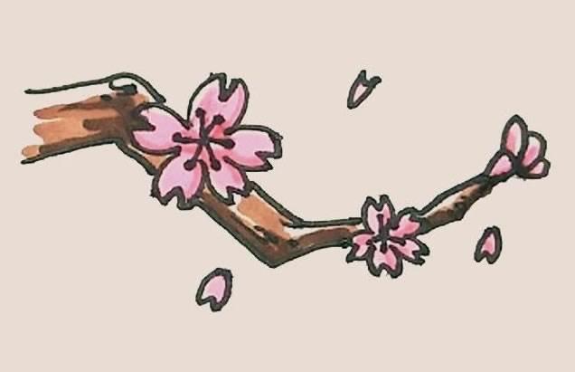 桃花简笔画 桃花简笔画简单又好看