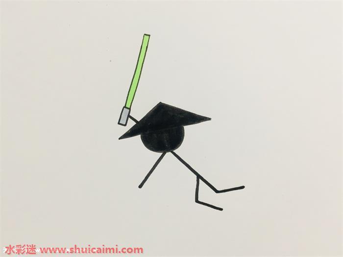 火柴人怎么画 火柴人特效简笔画图片带颜色