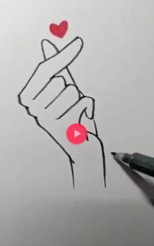 比心简笔画 比心简笔画手势