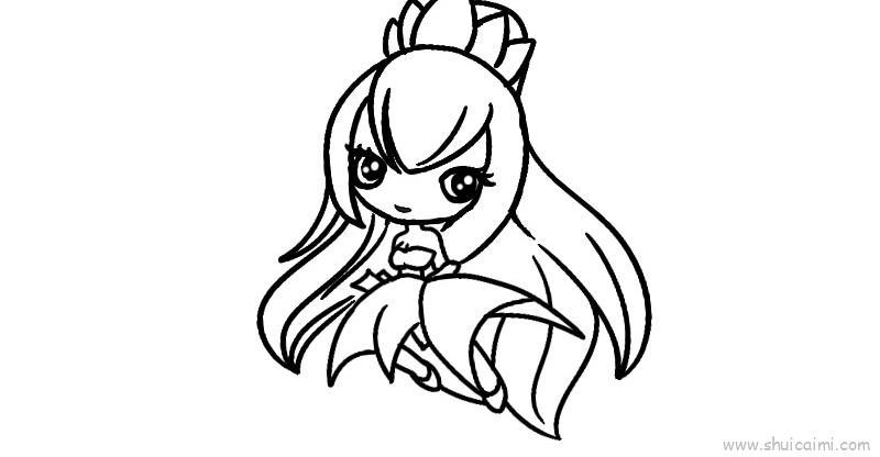 简单的叶罗丽儿童简笔画绘画步骤