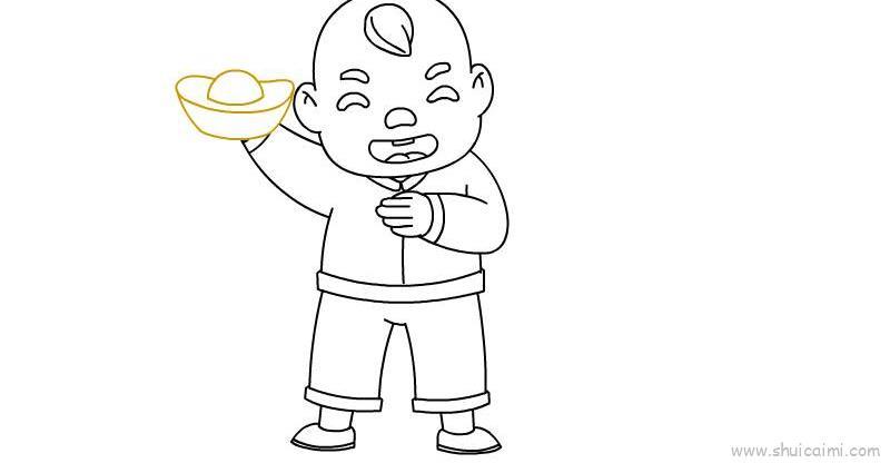 中国娃娃儿童画怎么画 中国娃娃简笔画顺序
