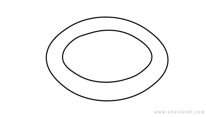 盘子画简笔画怎么画 盘子画简笔画顺序