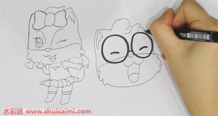 三只小松鼠怎么画 三只小松鼠简笔画彩色