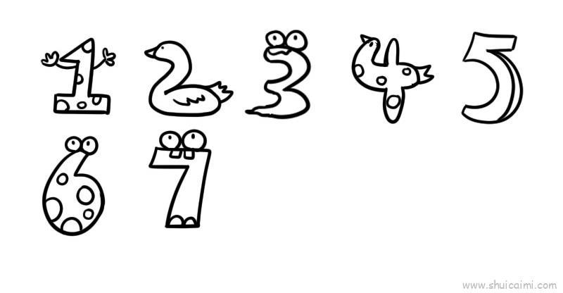 数字1到10儿童画怎么画 数字1到10简笔画画法