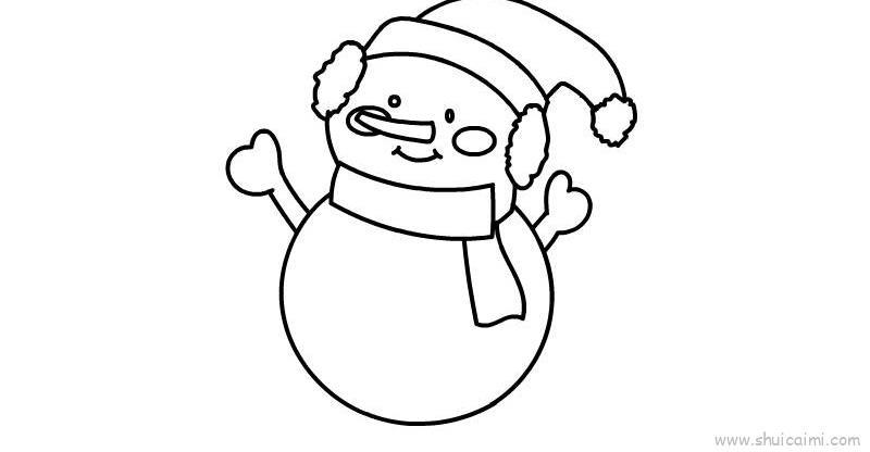 雪娃娃儿童画怎么画 雪娃娃简笔画简单