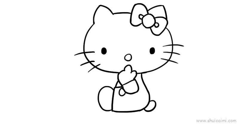 Kt猫儿童画怎么画 Kt猫简笔画顺序