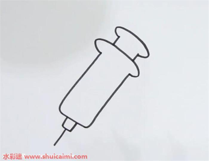 针筒注射器怎么画 针筒注射器简笔画步骤