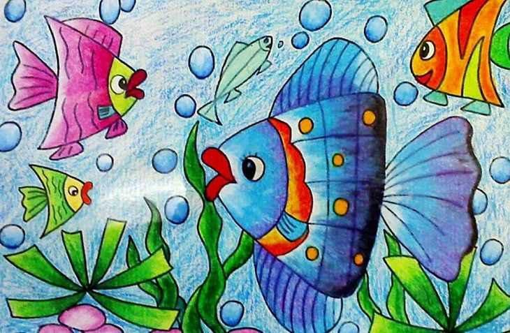 海洋世界简笔画 海洋世界简笔画带颜色