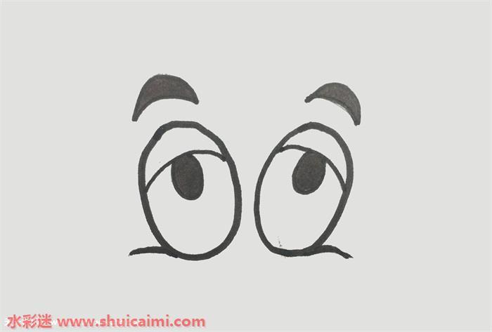 好看的眼睛漫画简笔画步骤教程