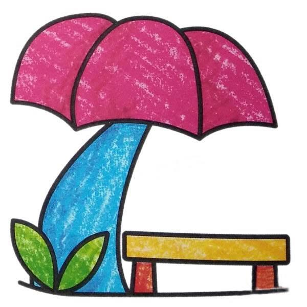 亭子简笔画 公园小亭子简笔画