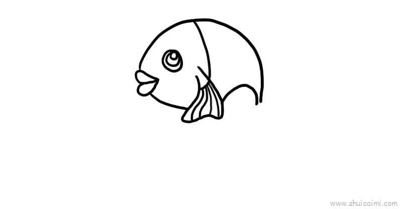 五彩鱼儿童画怎么画 五彩鱼简笔画好看