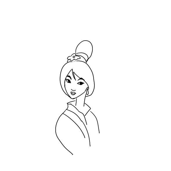 花木兰简笔画图片大全 花木兰简笔画图片大全可爱