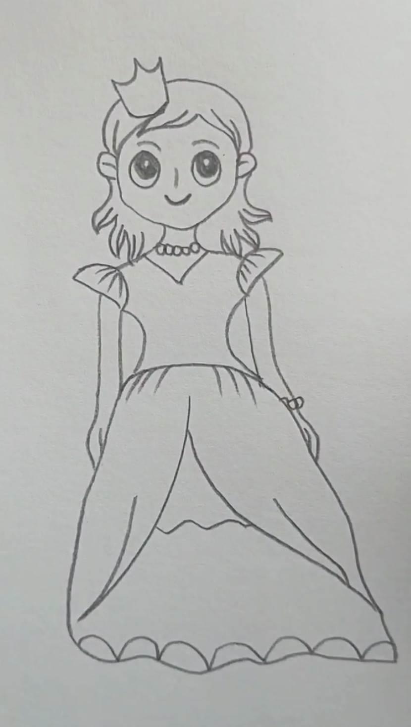 公主图片简笔画 长发公主图片简笔画