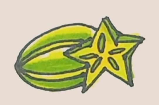 杨桃简笔画 杨桃简笔画简单又好看