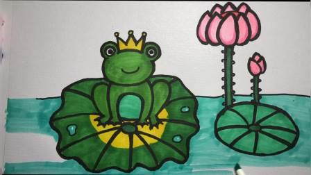 荷花荷叶简笔画 荷花荷叶简笔画彩色