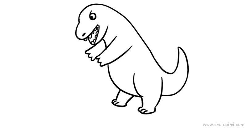 哥斯拉儿童画怎么画 哥斯拉简笔画简单