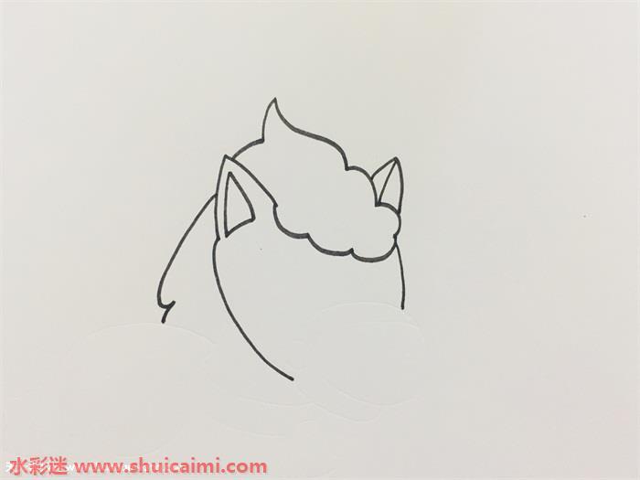 小马过河的简笔画画法步骤教程