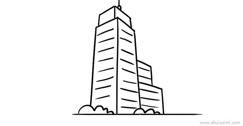 摩天大楼儿童画怎么画 摩天大楼简笔画好看