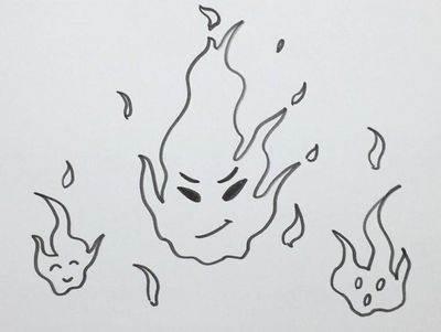 火简笔画 火柴人简笔画