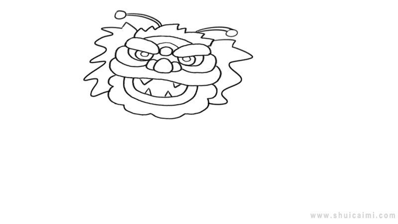 舞狮简笔画怎么画 舞狮简笔画步骤