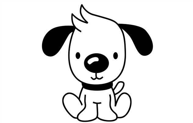 简笔画狗的画法 简笔画狗的画法小鸡