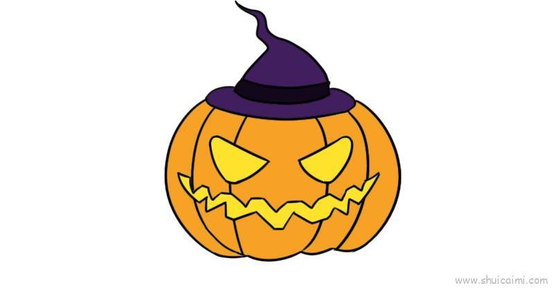手工南瓜灯笼教程儿童画怎么画 手工南瓜灯笼教程简笔画图片