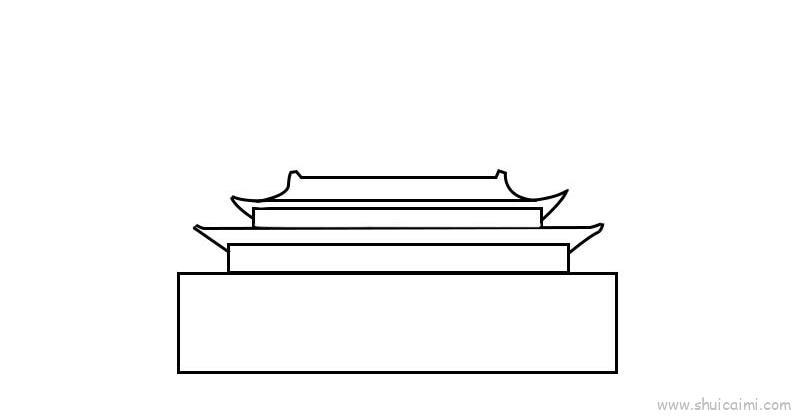天安门儿童画怎么画 天安门简笔画图片