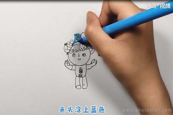 福娃贝贝简笔画怎么画 福娃贝贝简笔画图片大全