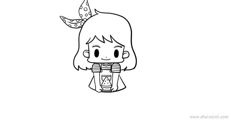 小女孩儿童画怎么画 小女孩简笔画步骤