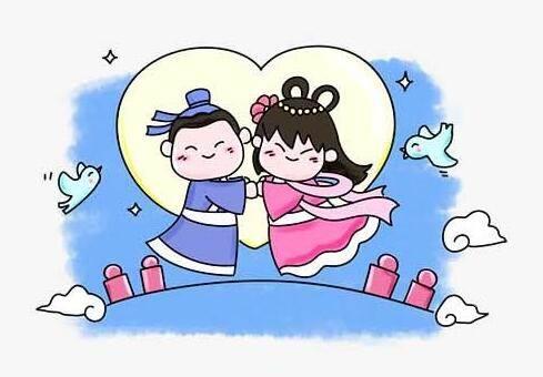 七夕节牛郎跟织女的简笔画 七夕节牛郎和织女的简笔画怎么画