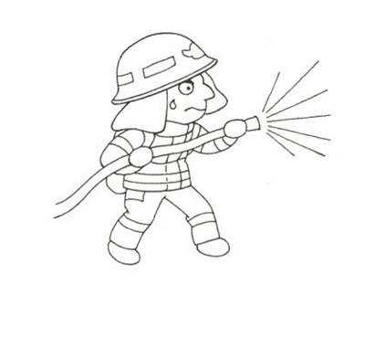 消防员灭火简笔画 消防员灭火简笔画儿童画
