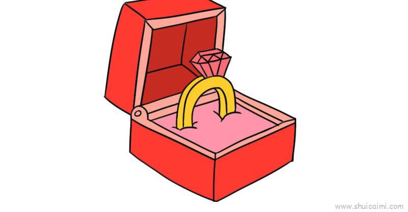 情人节钻戒儿童画怎么画 情人节钻戒简笔画简单