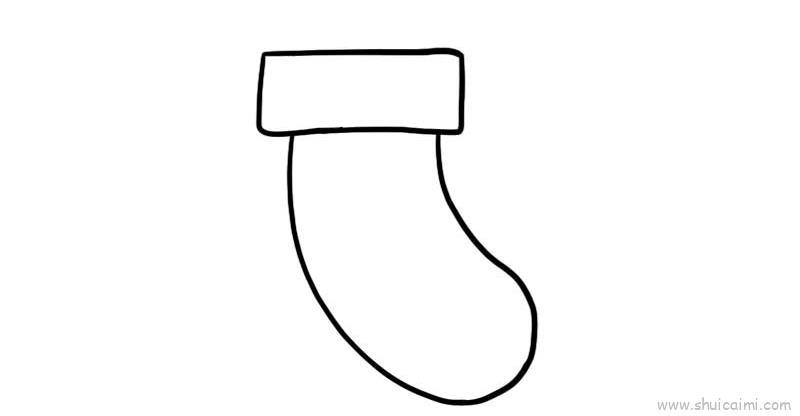 圣诞节袜子儿童画怎么画 圣诞节袜子简笔画简单