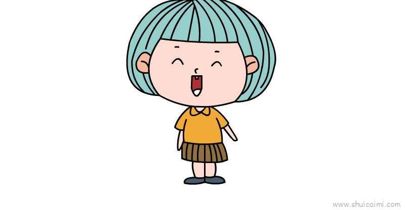 漫画人物女生儿童画怎么画 漫画人物女生简笔画好看