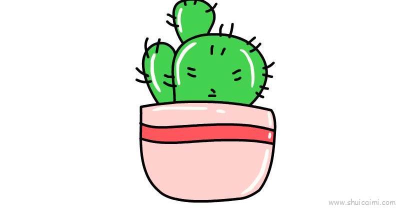 盆栽多肉儿童画怎么画 盆栽多肉简笔画好看