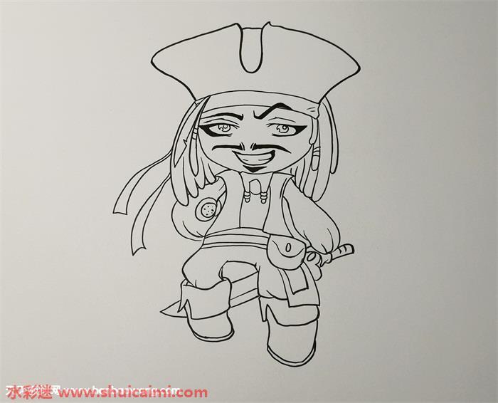杰克船长怎么画 杰克船长简笔画画法