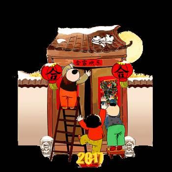 简单画春节贴对联的画怎么画 简单画春节贴对联的画怎么画图片
