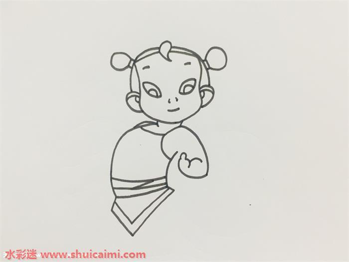《哪吒传奇》小哪吒简笔画步骤，一步步教你怎么画