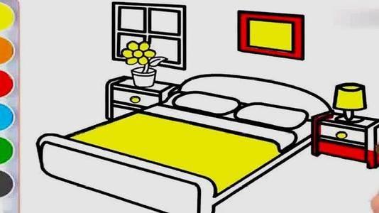 房间简笔画 房间简笔画卧室学生