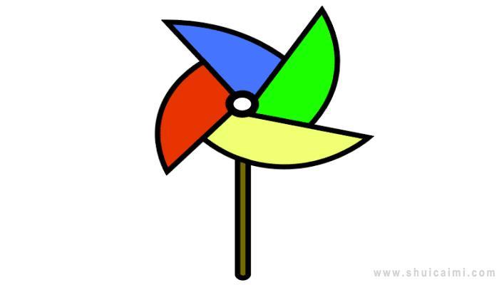 风车简笔画怎么画 风车简笔画简单
