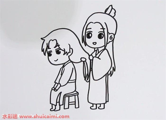 谢怜花城Q版怎么画 谢怜花城Q版简笔画画法