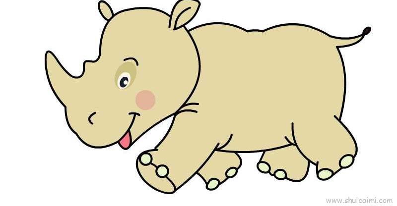 小犀牛儿童画怎么画 小犀牛简笔画简单又好看