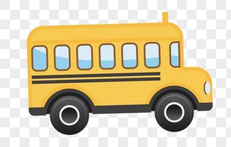 学校校车绘画简笔画 校车画法简笔画