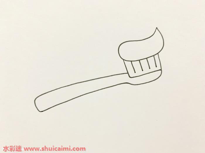 牙刷怎么画 牙刷简笔画简单又漂亮彩色