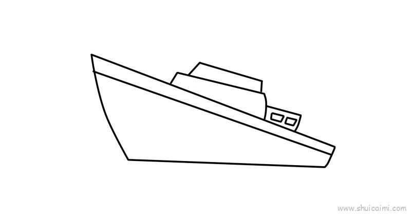 航空母舰儿童画怎么画 航空母舰简笔画图片大全