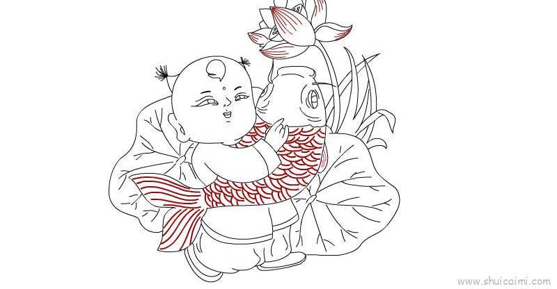 年画儿童画怎么画 年画简笔画图片大全