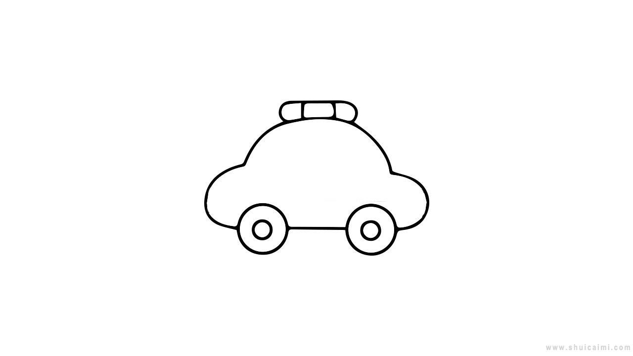 警车简笔画怎么画 警车简笔画简单